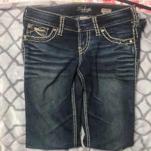 Silver Bootleg Jeans